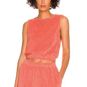 Monrow - Terry Cloth Sleeveless Tank (Georgia Peach)